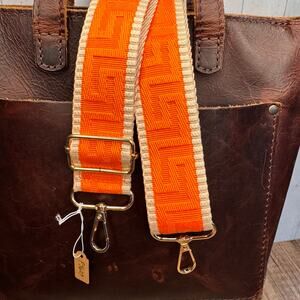 Orange Crossbody Strap Orange Boho Purse Strap Guitar Bag Strap NEW! FAST SHIP